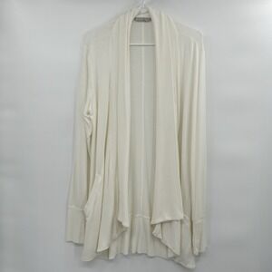 Athleta Womens Pranayama Restore Wrap Cardigan Sz Med Ivory Nirvana Fabric Soft